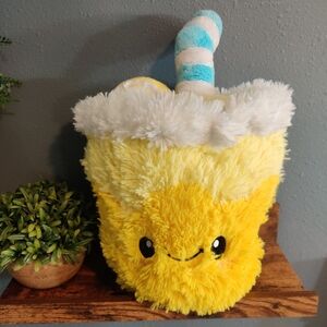 Squishable Food LEMONADE 9" Plush Stuffed Yellow Summer Drink Lemon Boba Fuzzy